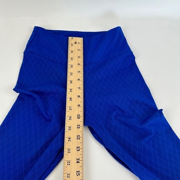 CM Fashion Leggings Womens Blue Waffle Pattern - Picture 6 of 11